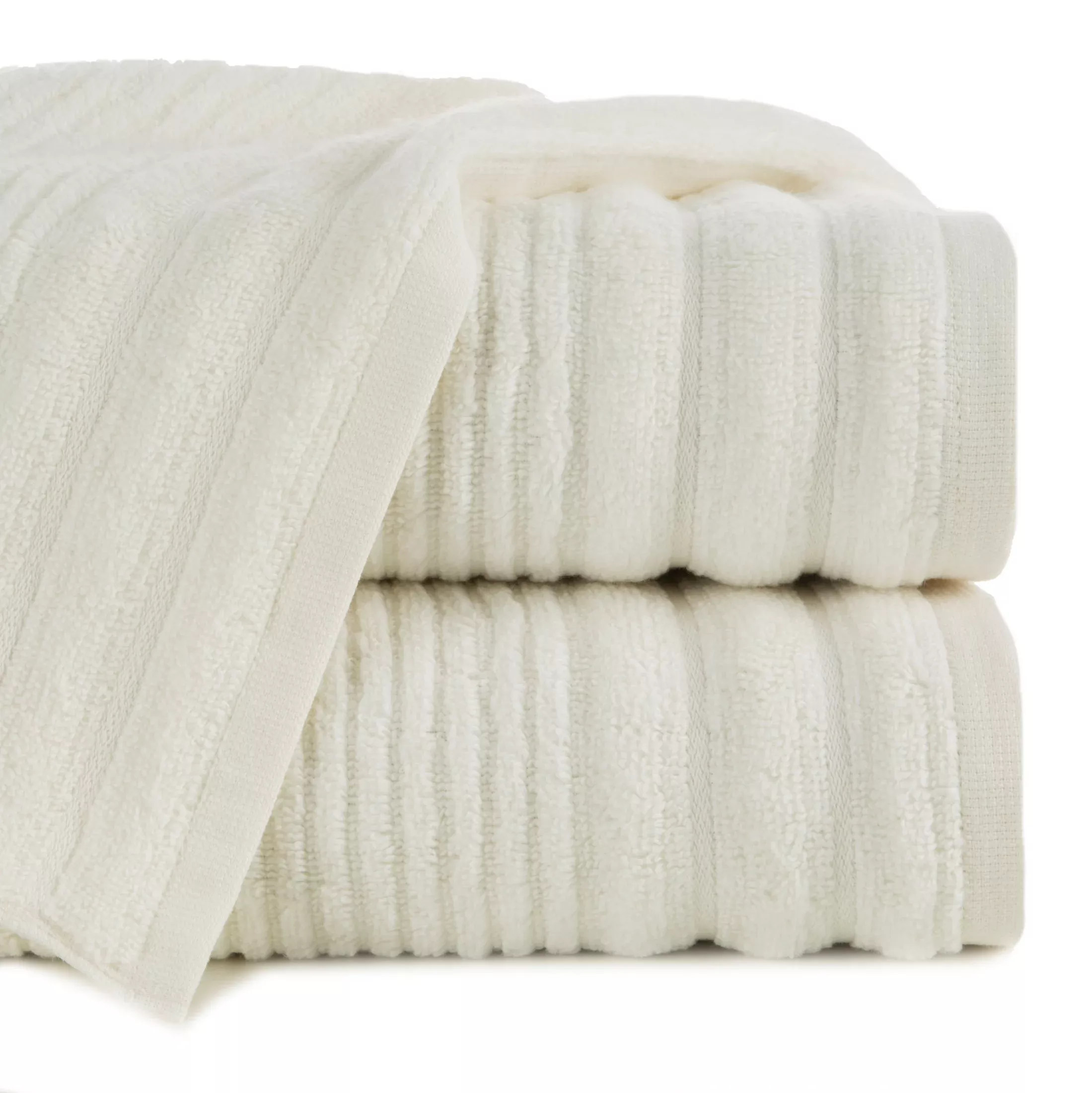 Ręcznik do rąk 30x50 cm bawełniany kolor kremowy w prążki 400 g/m2 SAMMY