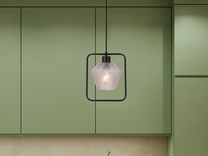 Lampa wisząca Niko metalowa czarna