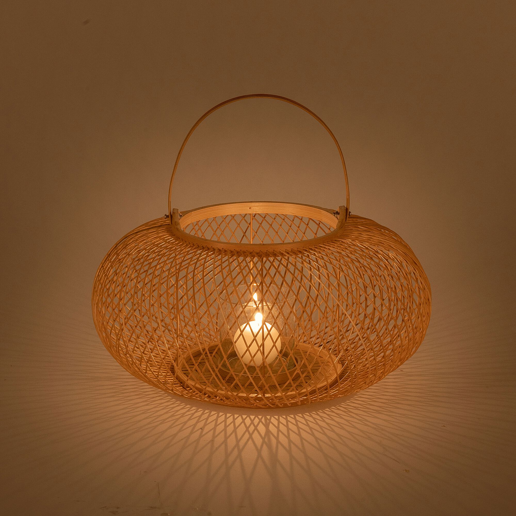 VASCO - Lanterne en bambou D40xH20cm - naturel