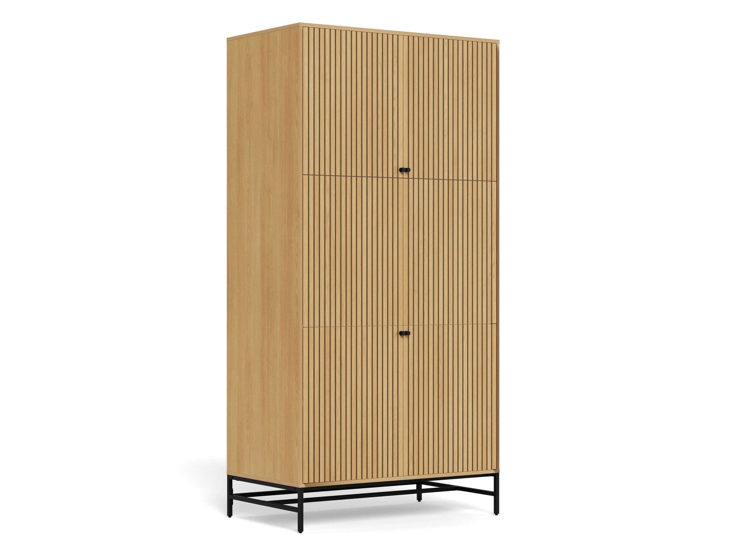 Szafa 200x99 cm Harper lamel, 6 półek i drążek na wieszaki