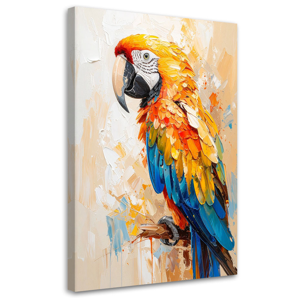 Feeby Obraz na płótnie nowoczesny do salonu, Kolorowa Papuga 40x60