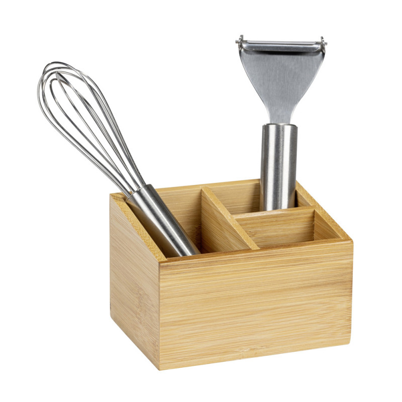 Box de rangement Terra 3 compartiments bambou WENKO