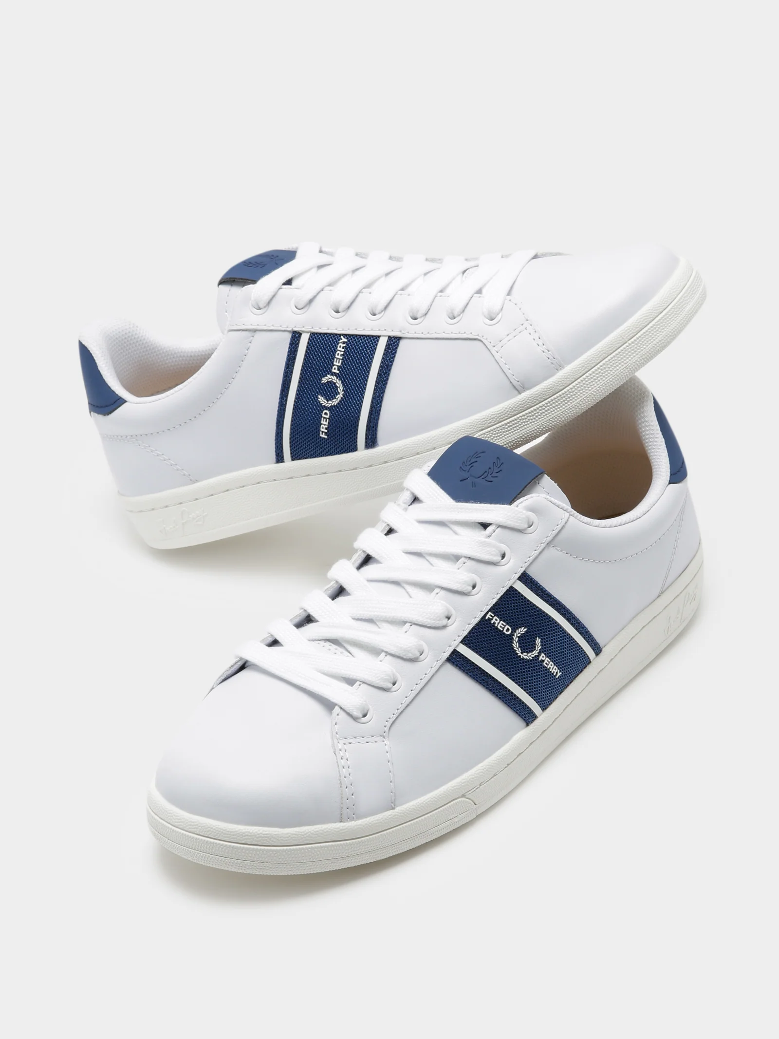 Mens B721 Leather Graphic Branding Sneakers