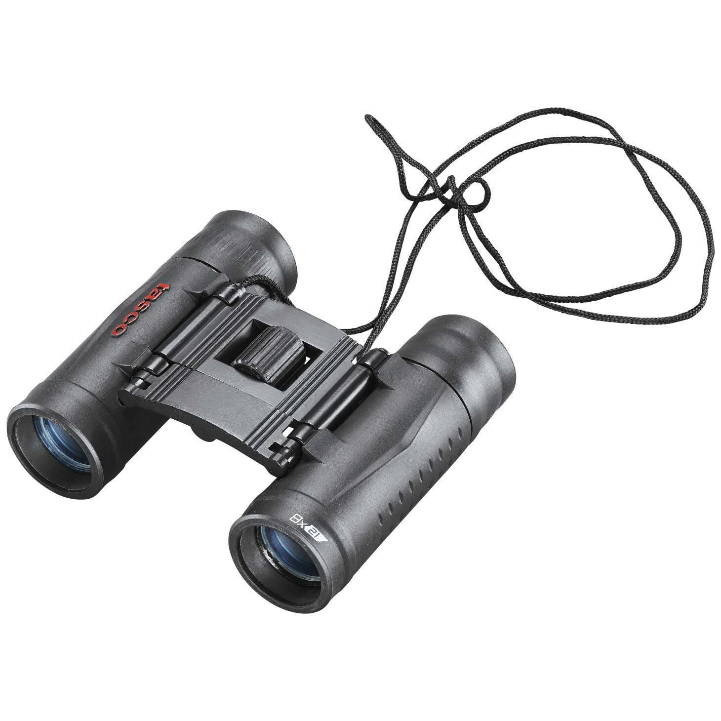 Tasco Essentials™ Roof Binoculars w/ Case, Black, 8x 21mm