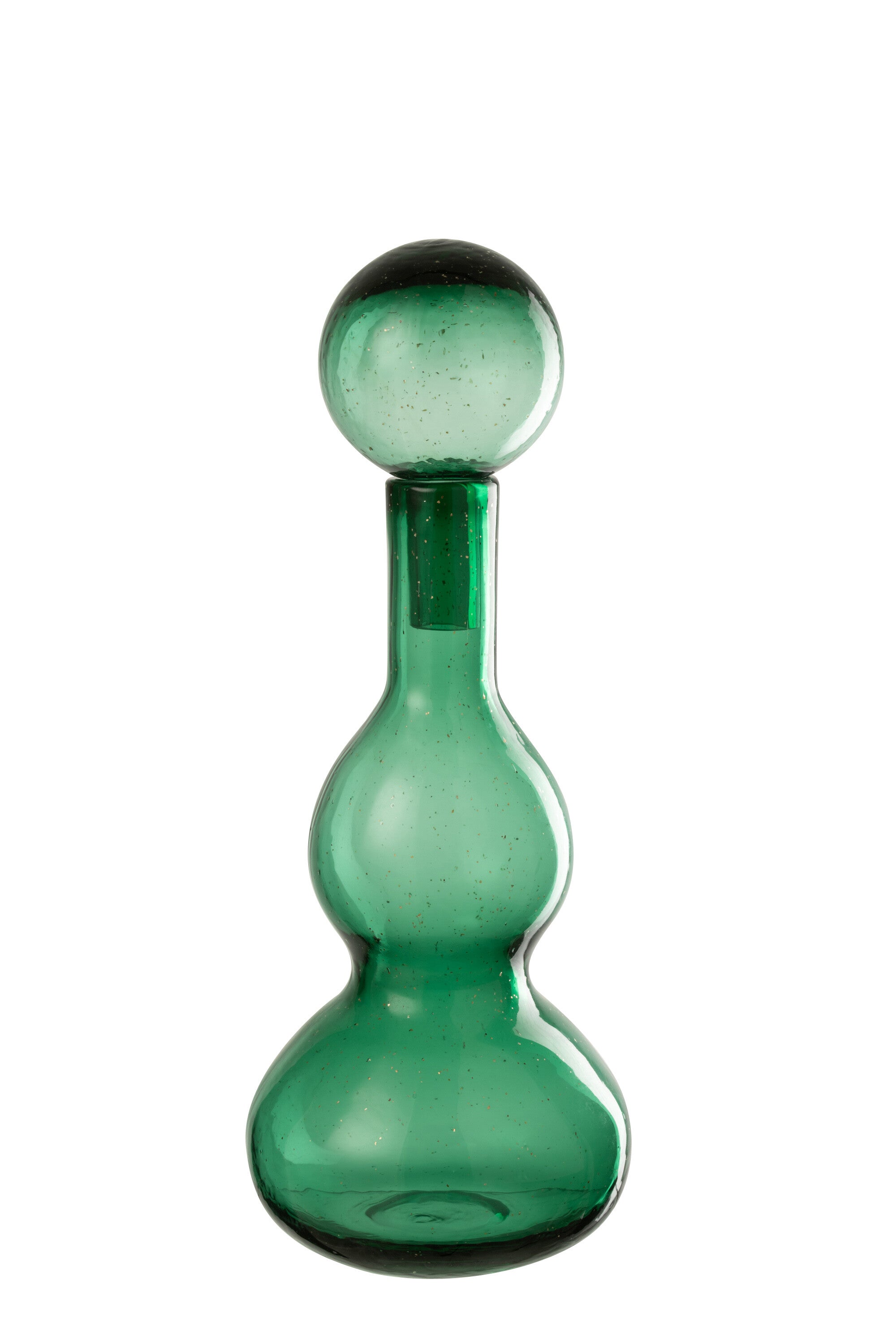 J-Line decoratie Fles + Stop Carol - glas - groen - small