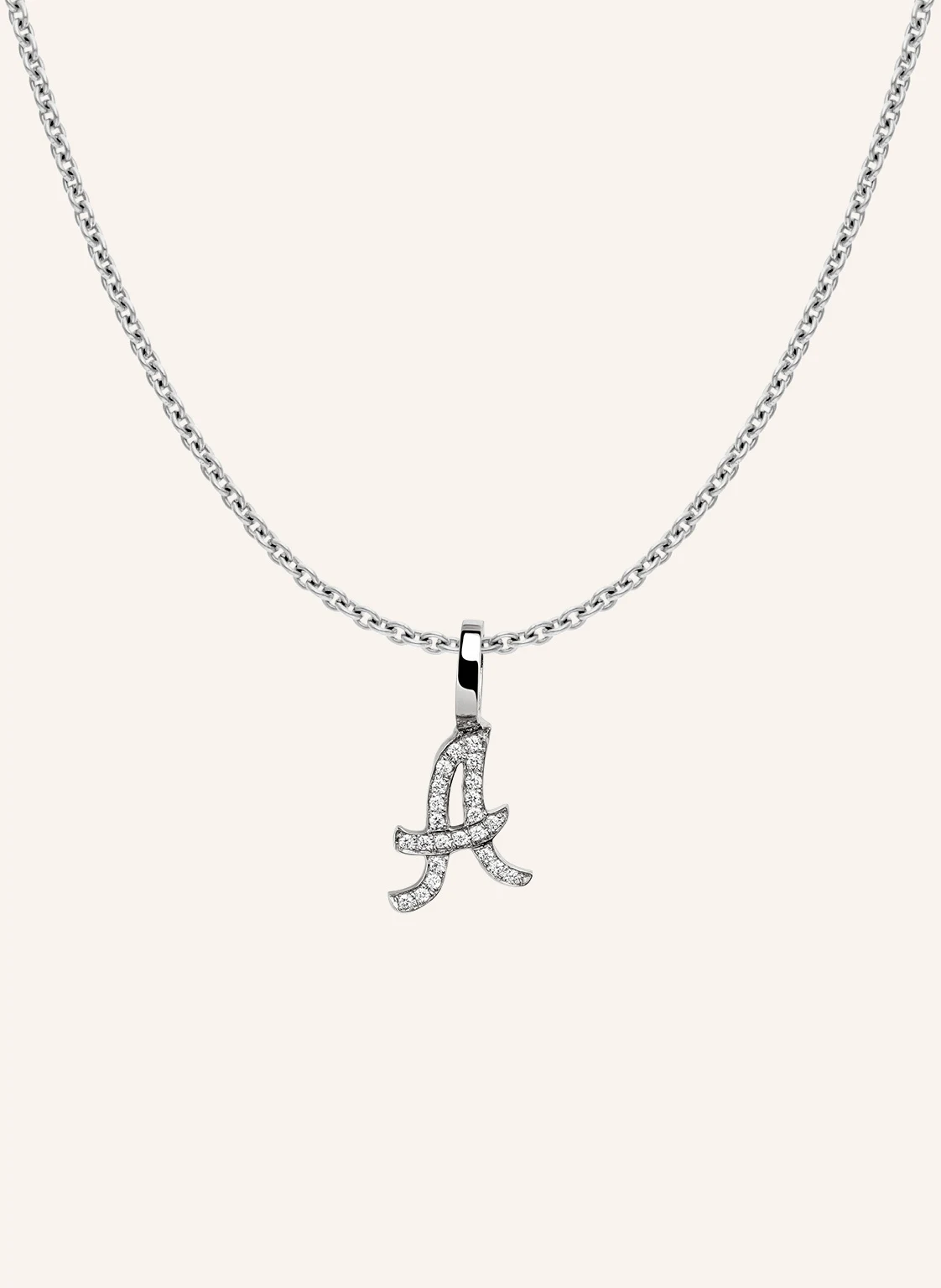 CADA Kette TINY DIAMOND LETTER A