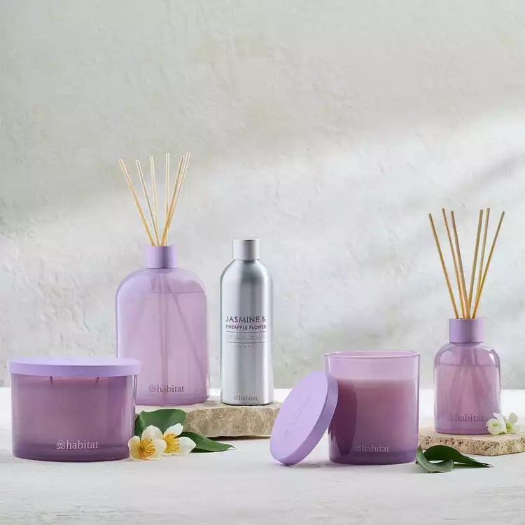 Habitat 90ml Reed Diffuser - Jasmine and Pineapple Flower