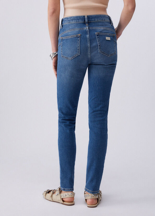 Jeans skinny a vita alta