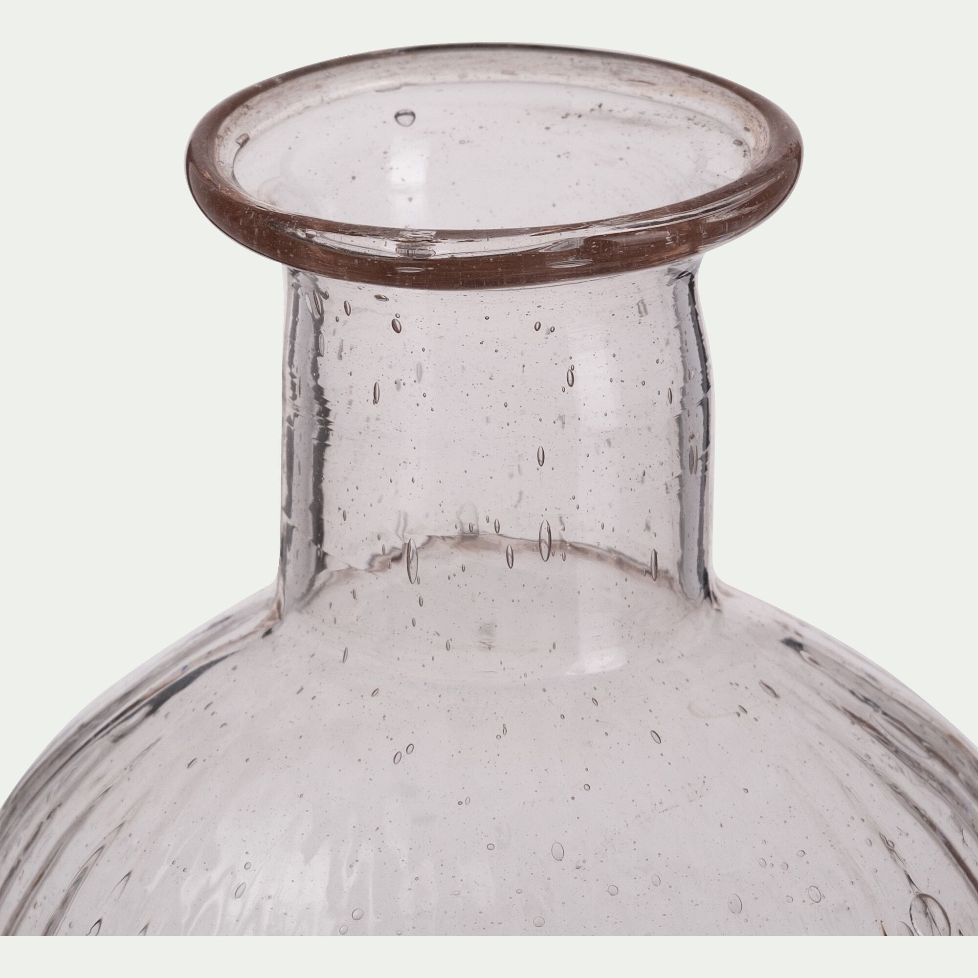 VEALI - Vase fiole en verre H10cm - rose