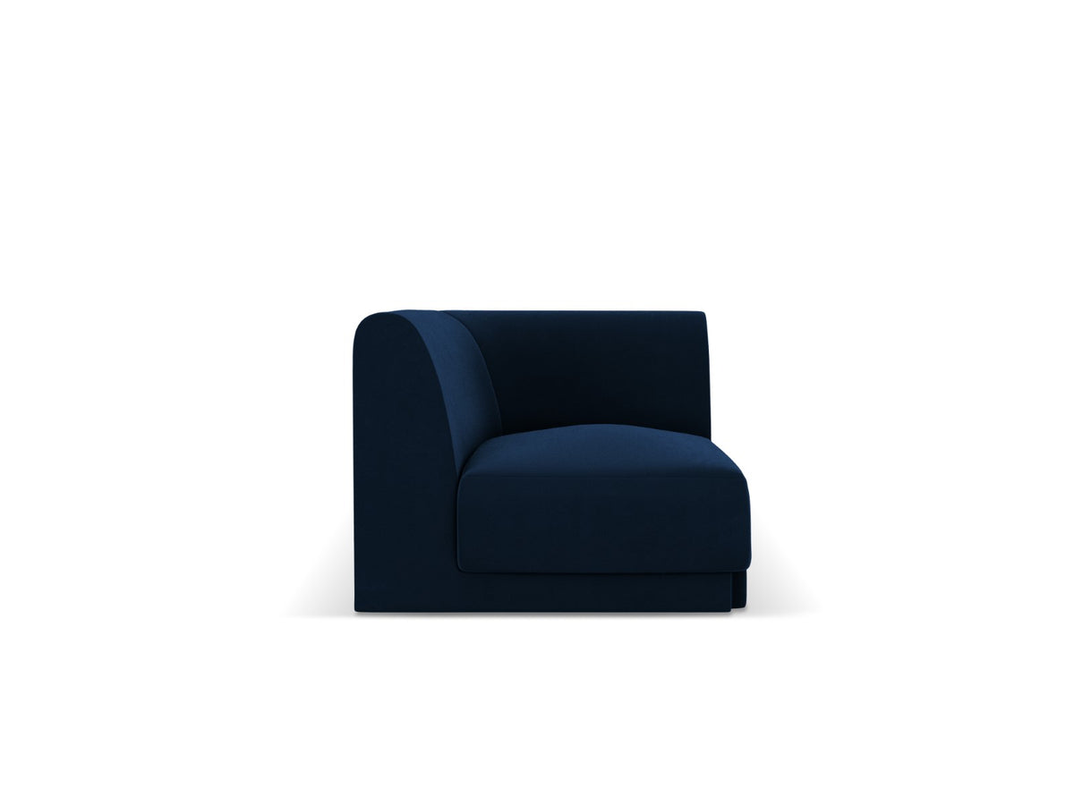 Micadoni Hoekmodule Miley flueel koningsblauw - 90x90x70cm