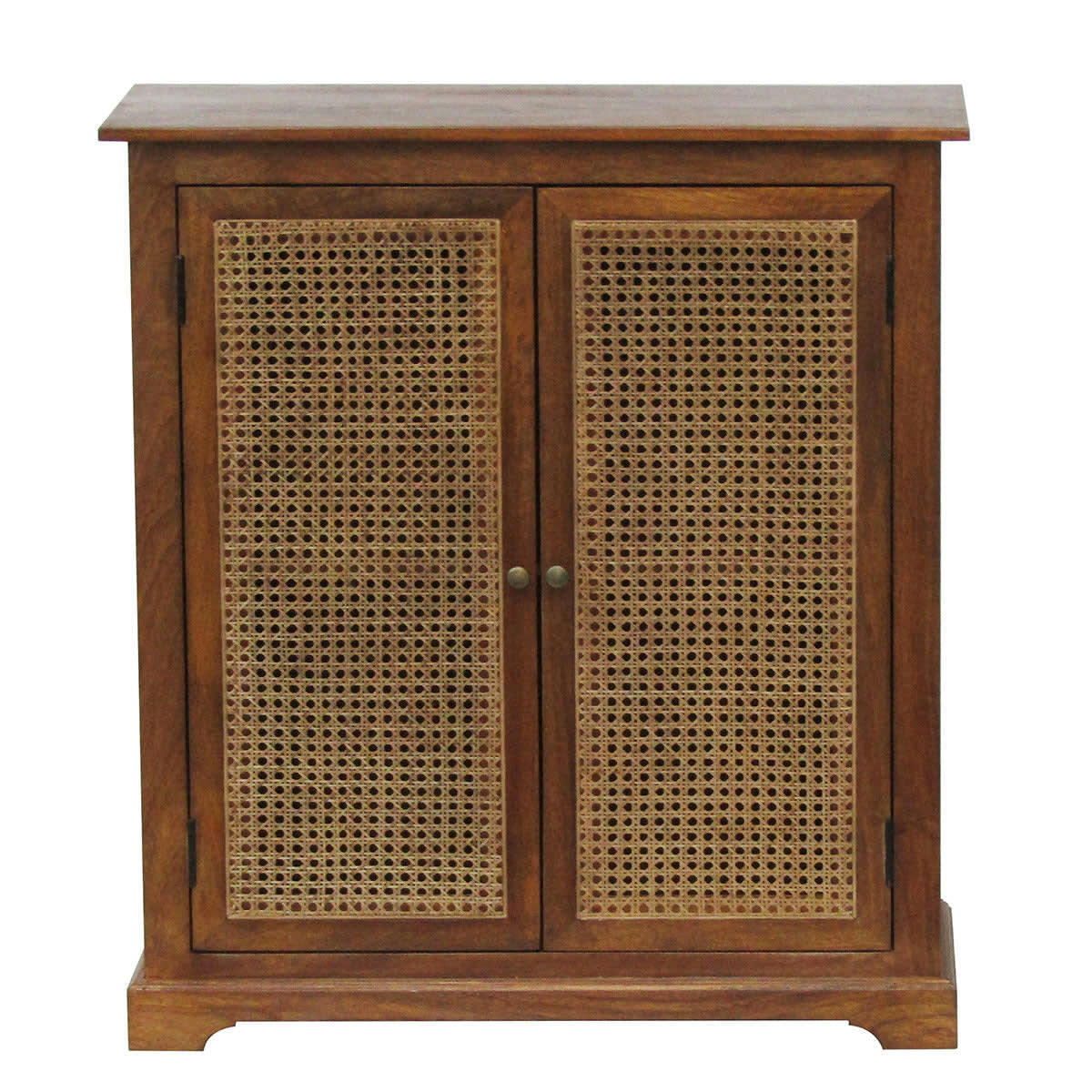 - Buffet en manguier et cannage en rotin