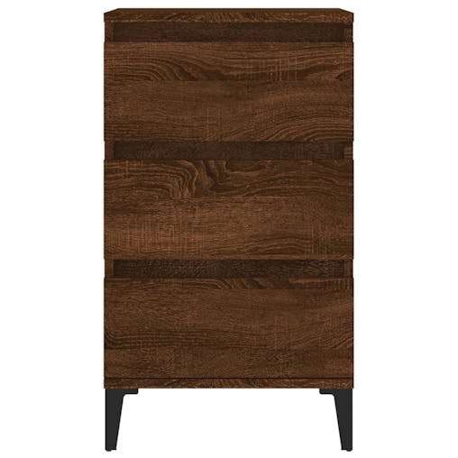 NNEVL Bedside Cabinet Brown Oak 40x35x70 cm Engineered Wood