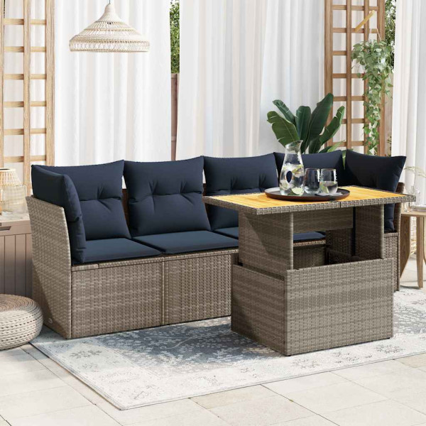 Zestaw Mebli Ogrodowych Stół Rattan Poduszki Do Ogrodu Na Taras Do Ogrodu