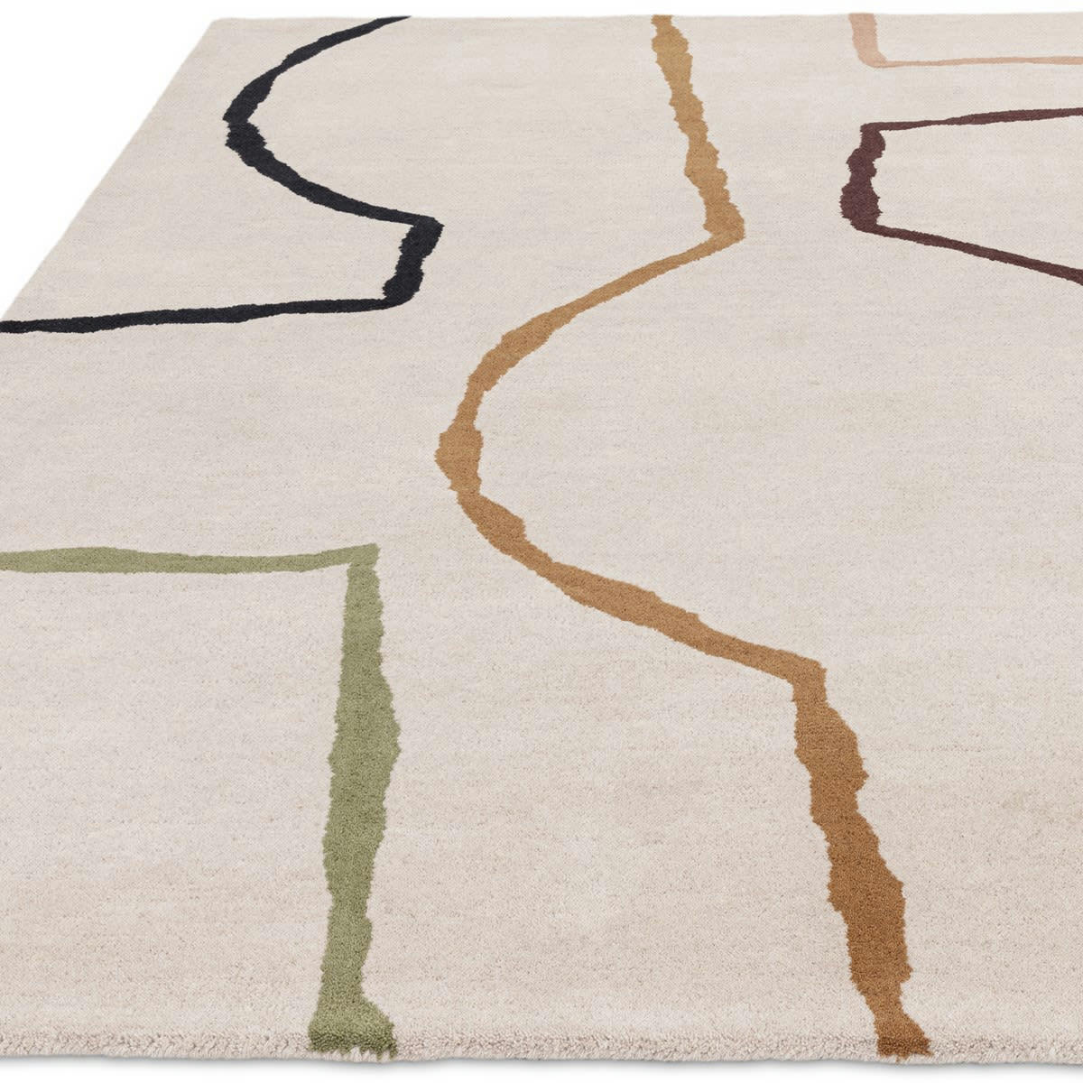 EDGY - Tapis de salon en laine beige 200x290 cm