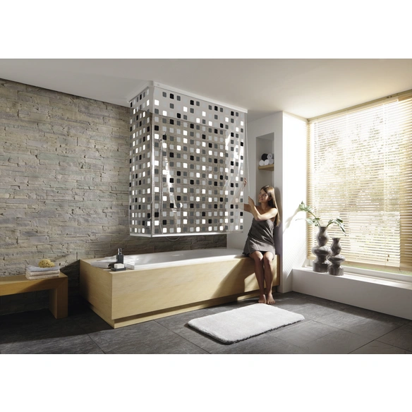 Duschrollo, BxL: 132 x 240 cm, Metall/Vinyl