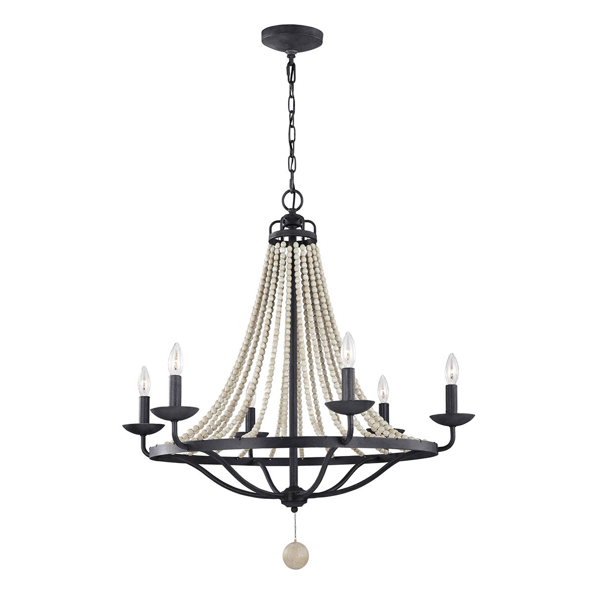 Żyrandol jasne drewno Nori 6xE14x40W wym:241,9x82,3x82,3 Feiss