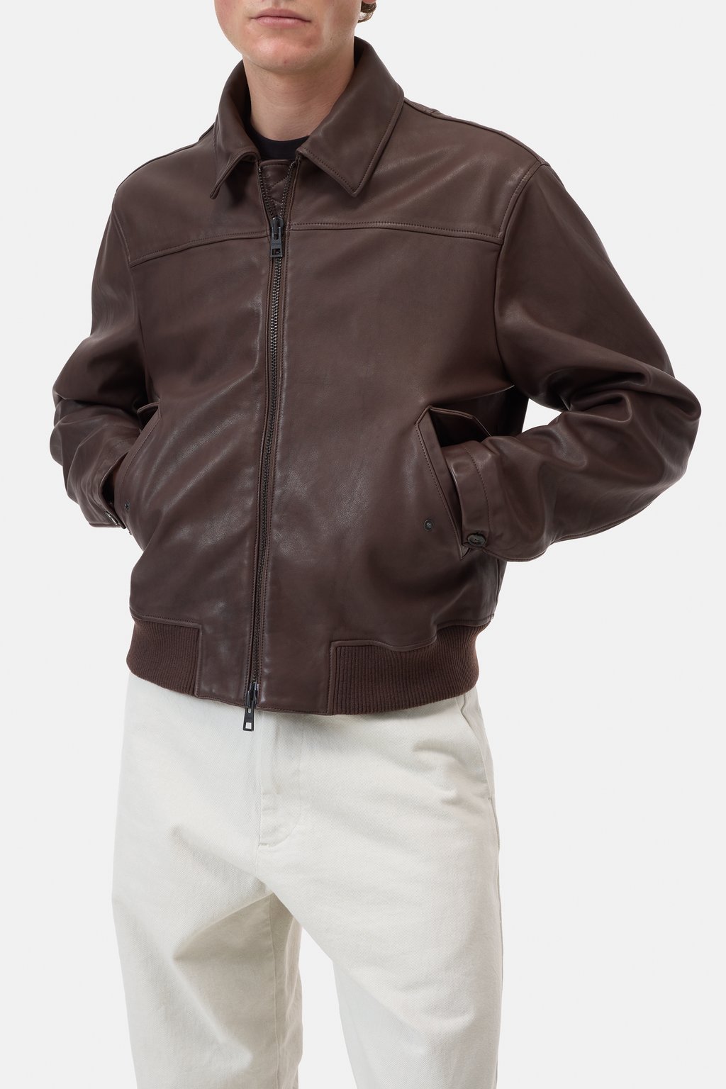 Bomberjacke aus Leder