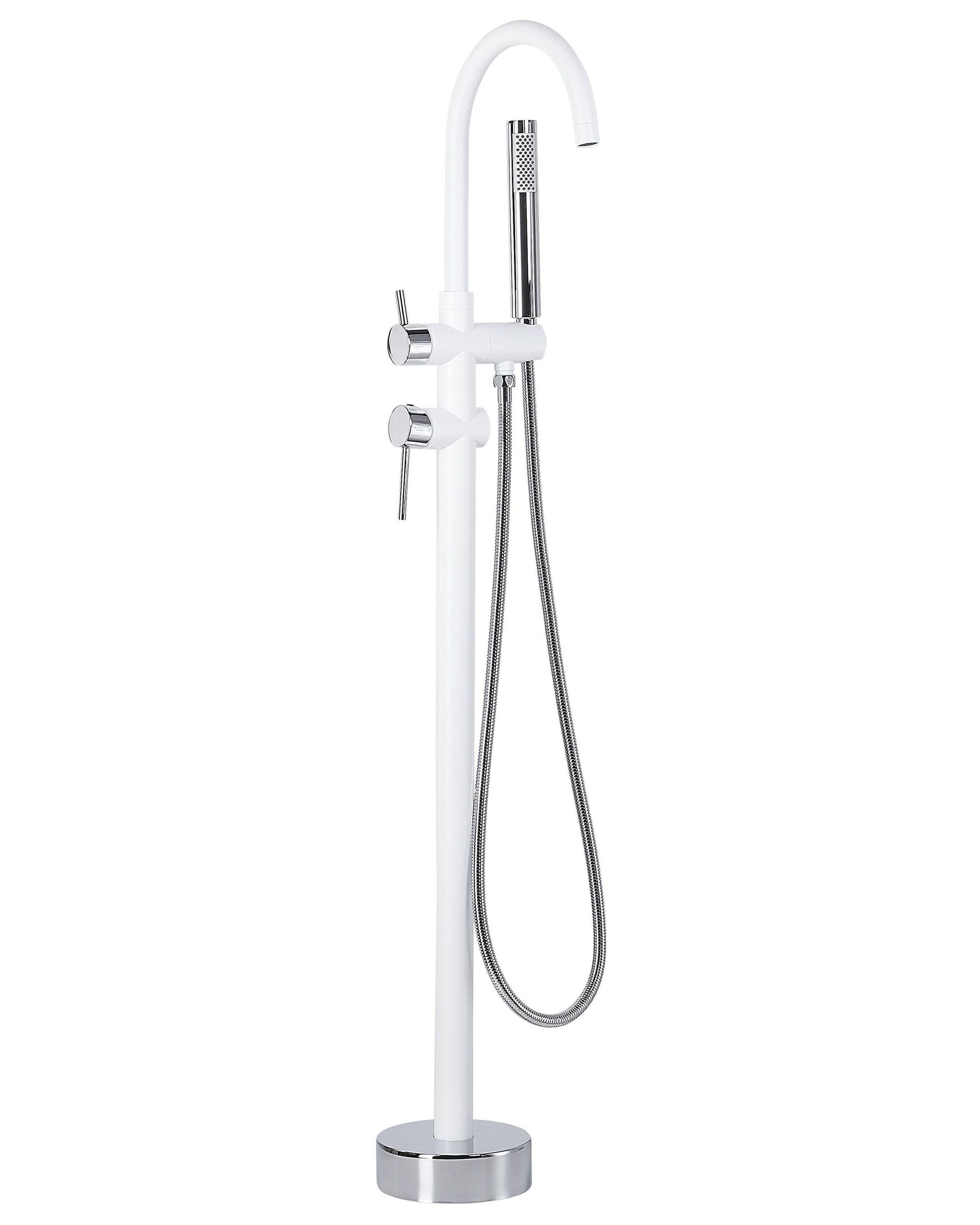 Freestanding Bathtub Faucet TUGELA White/ Silver