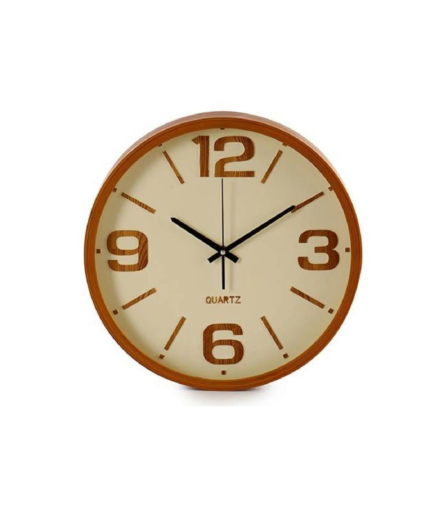 BOIS - Horloge murale ronde bois D40