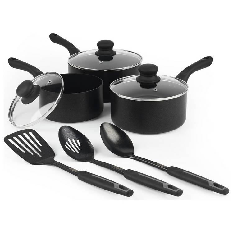 Russell Hobbs Diamond Stone 6 Piece Aluminium Pan Set