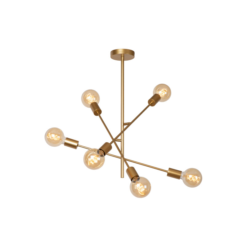 Plafonnier Lester or E27 6 x 40 W LUCIDE
