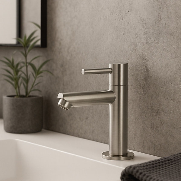 Mitigeur lave-mains façon inox eau froide Essebagno Deco