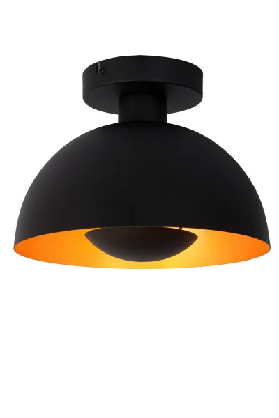 Lampa sufitowa czarno-złota SIEMON 1xE27x40W wym: 19x25x25 cm Lucide