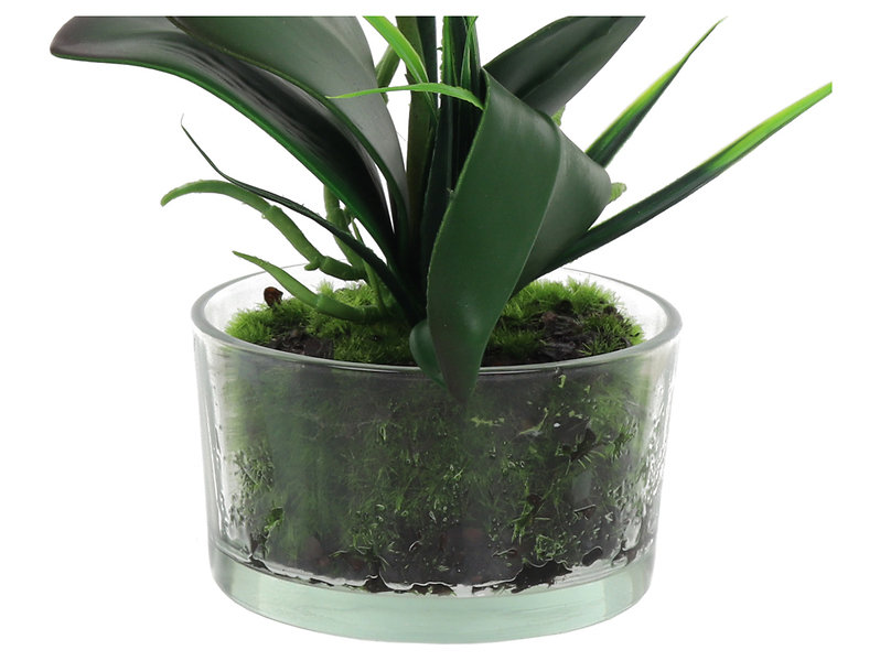 Sztuczna orchidea w doniczce 33 cm biała
