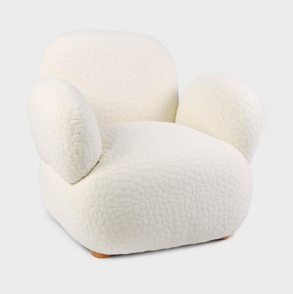Fotel SIESTE Ecru 96,5x90x79 cm HOMLA