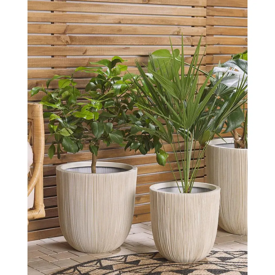 CHIOS - Bloempot binnenbak - Wit - Polyresin