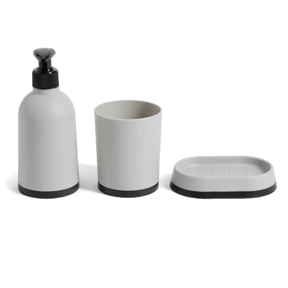 Ensemble salle de bain porte-savon, distributeur et gobelet (3 modèles)