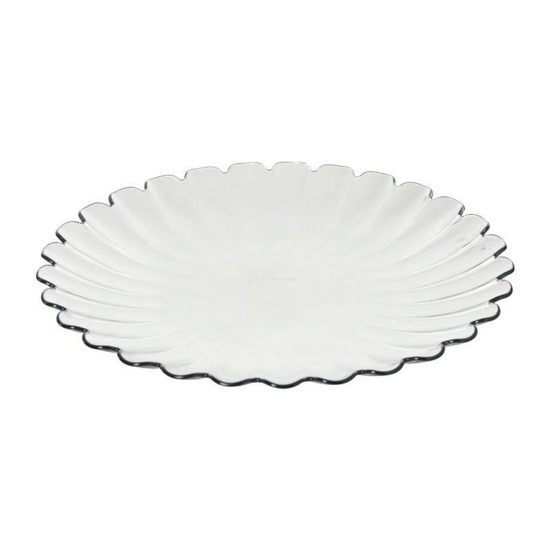 Ontbijtbord geschulpt - groen - &Oslash;22.9x2.1 cm