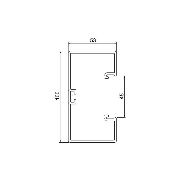 Goulotte PVC double compartiment OBO BETTERMANN GK-53100RW 100x53 mm blanche