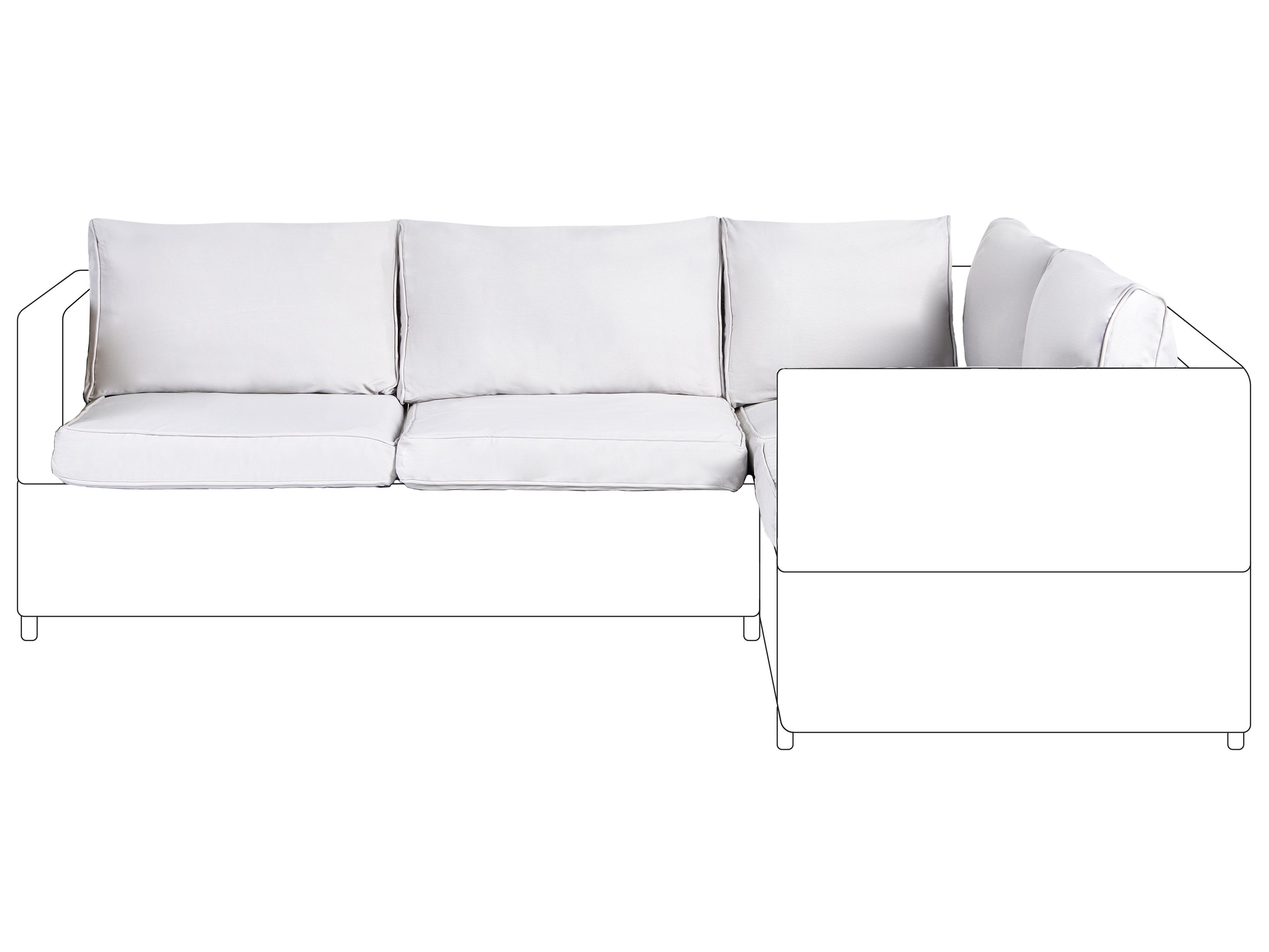 Outdoor Cushion Cover Set AVOLA Light Grey