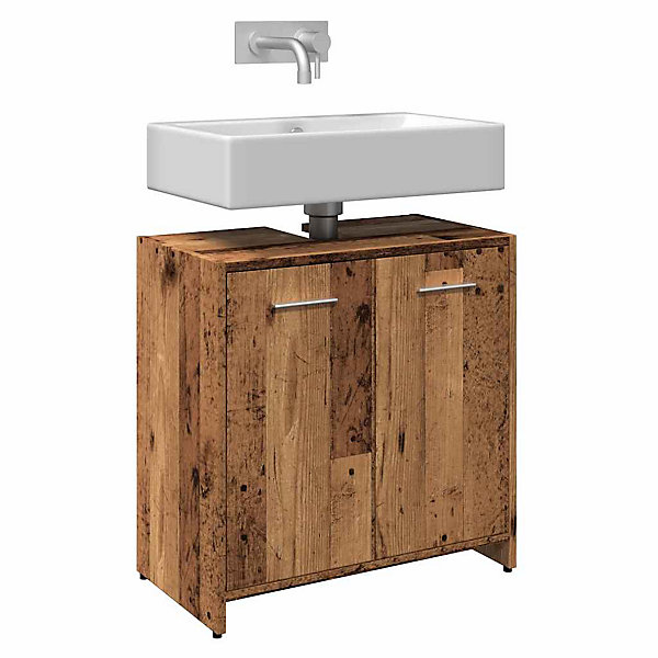 Armoire lavabo de salle de bain vieux bois 60x33x60 cm vidaXL