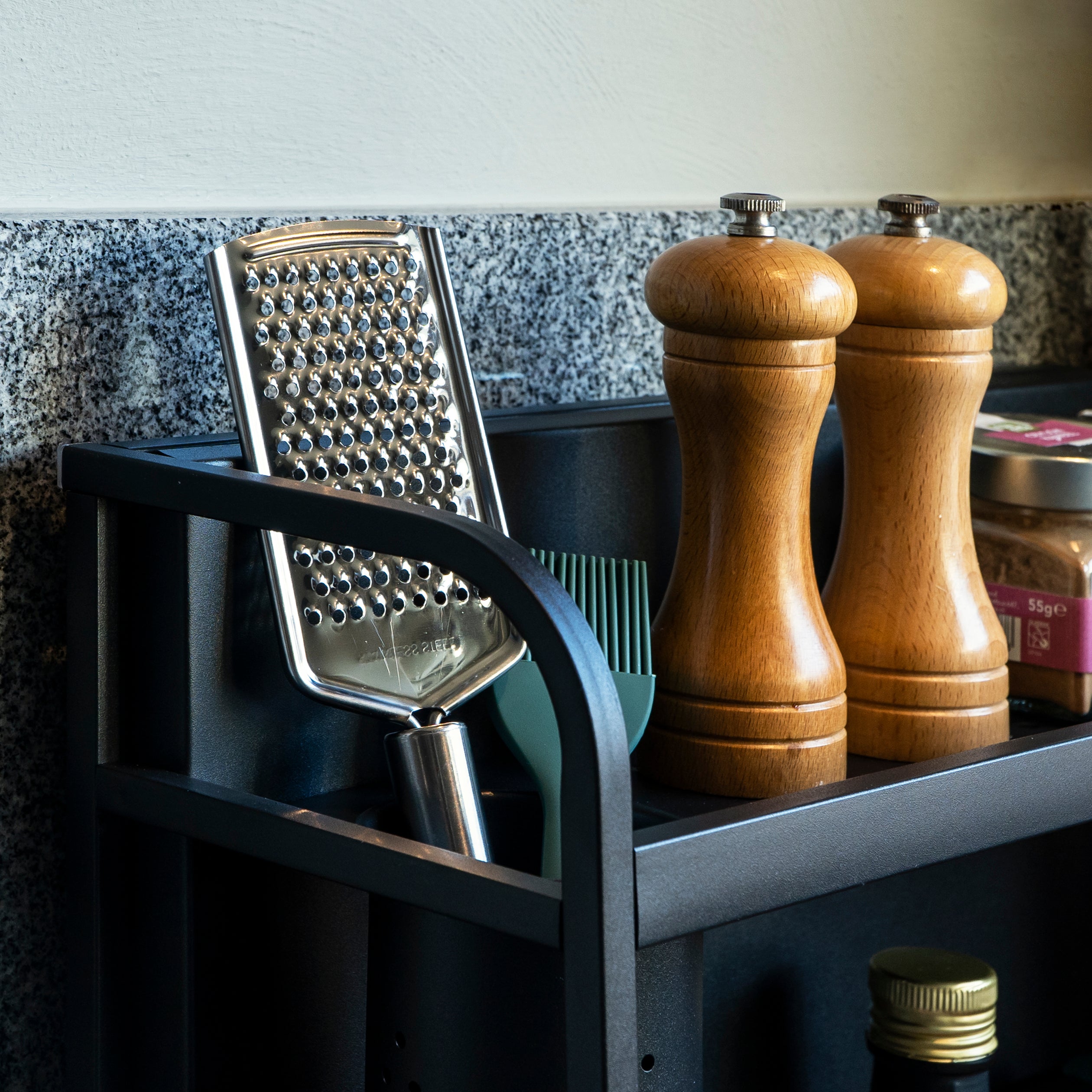 QUVIO Keukenrek deluxe aanrecht - Zwart