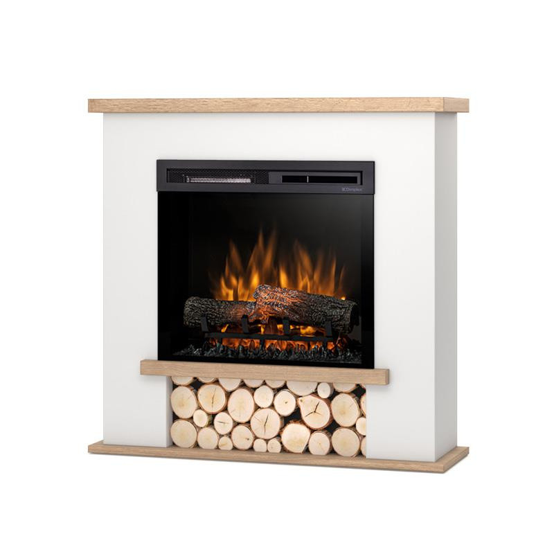 Kominek elektryczny wolnostojący 1400W 23" XHD grzewczy biały Warmtec Tula
