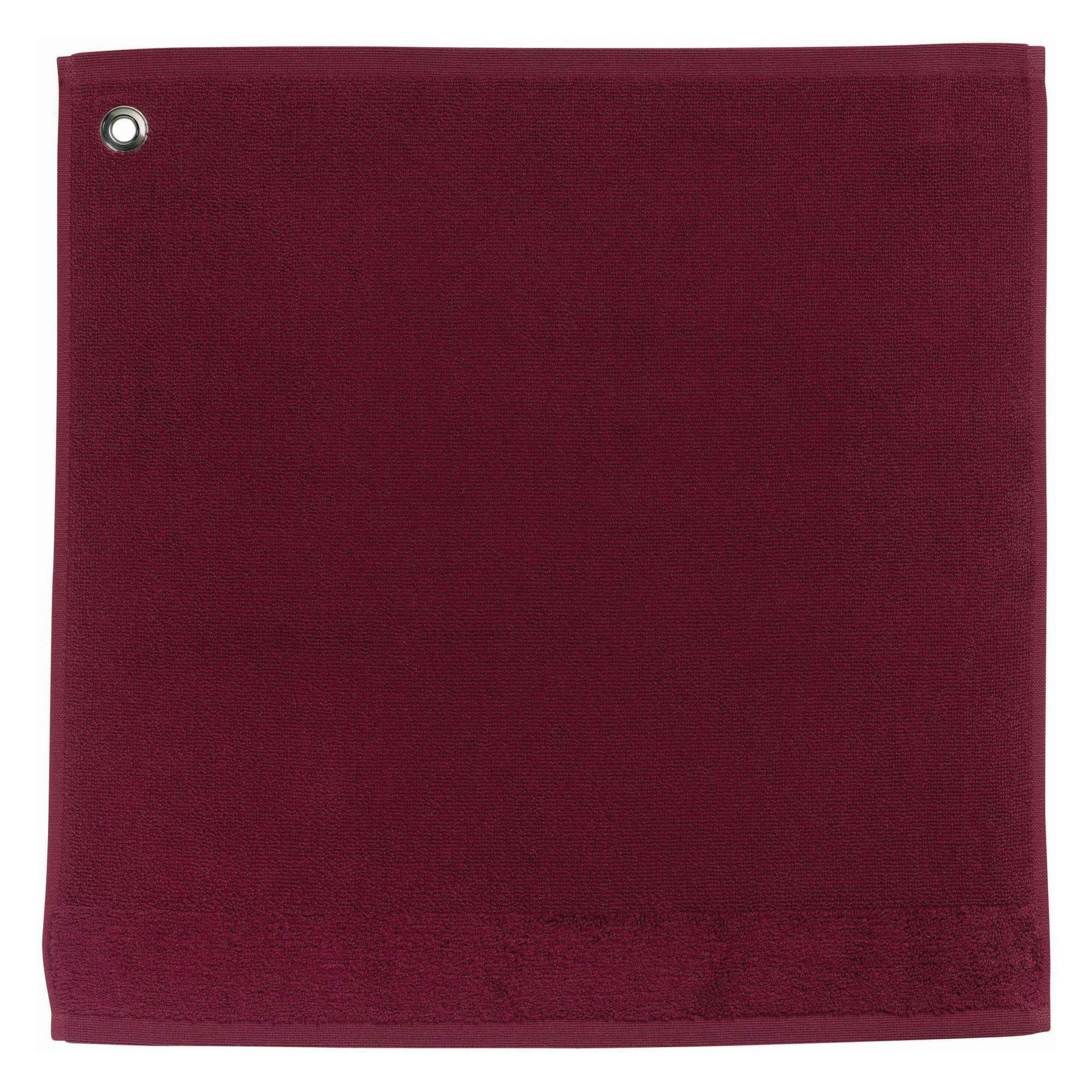 CURL - Essuie mains œillet  en coton lie de vin 50 x 50