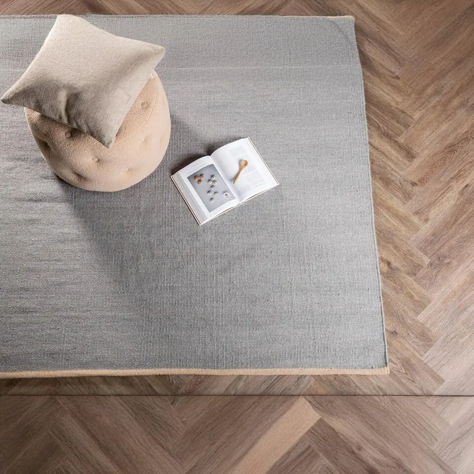 Vloerkleed Lichtgrijs Wol - 240x170cm - Jaipur