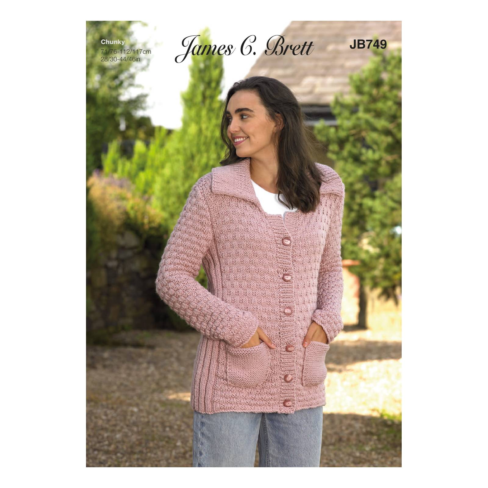 James C Brett Chunky Jacket Pattern JB749