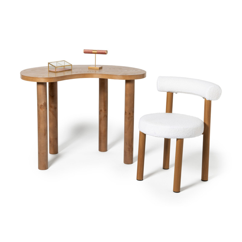 Eetkamerstoel Ruby -teddy beige/bruin - 73x56.5x53 cm