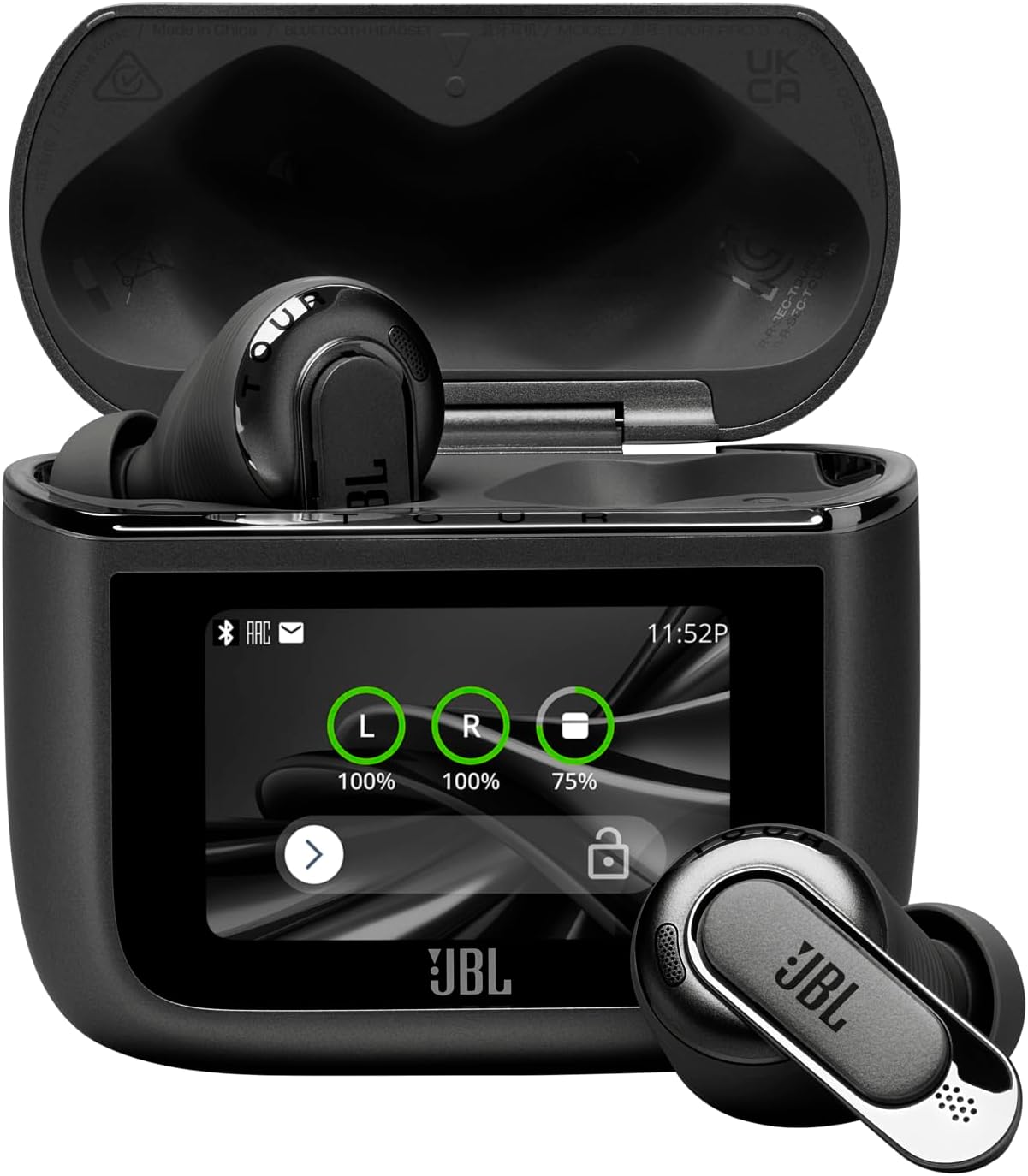 JBL Tour Pro 3 - True Wireless Noise Cancelling Earbuds with Smart Charging Case  Legendary Pro Sound with Hybrid Dual-Driver  Spatial 360 Sound with Head Tracking (Black)