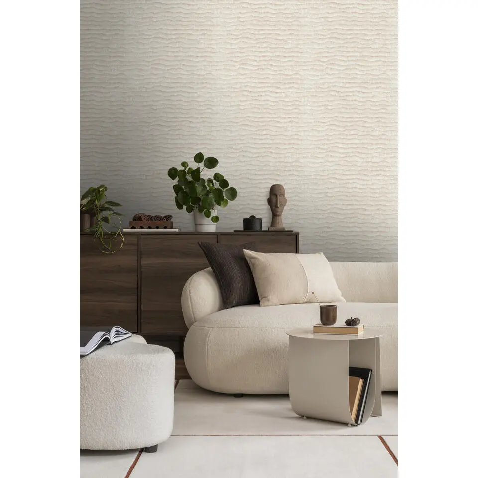 Sanders & Sanders behang effen zand beige - 53 cm x 10 m