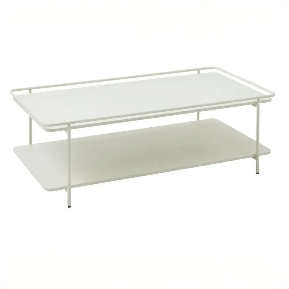 Salontafel Wit Metaal - 110x55x34,3cm - Yuba
