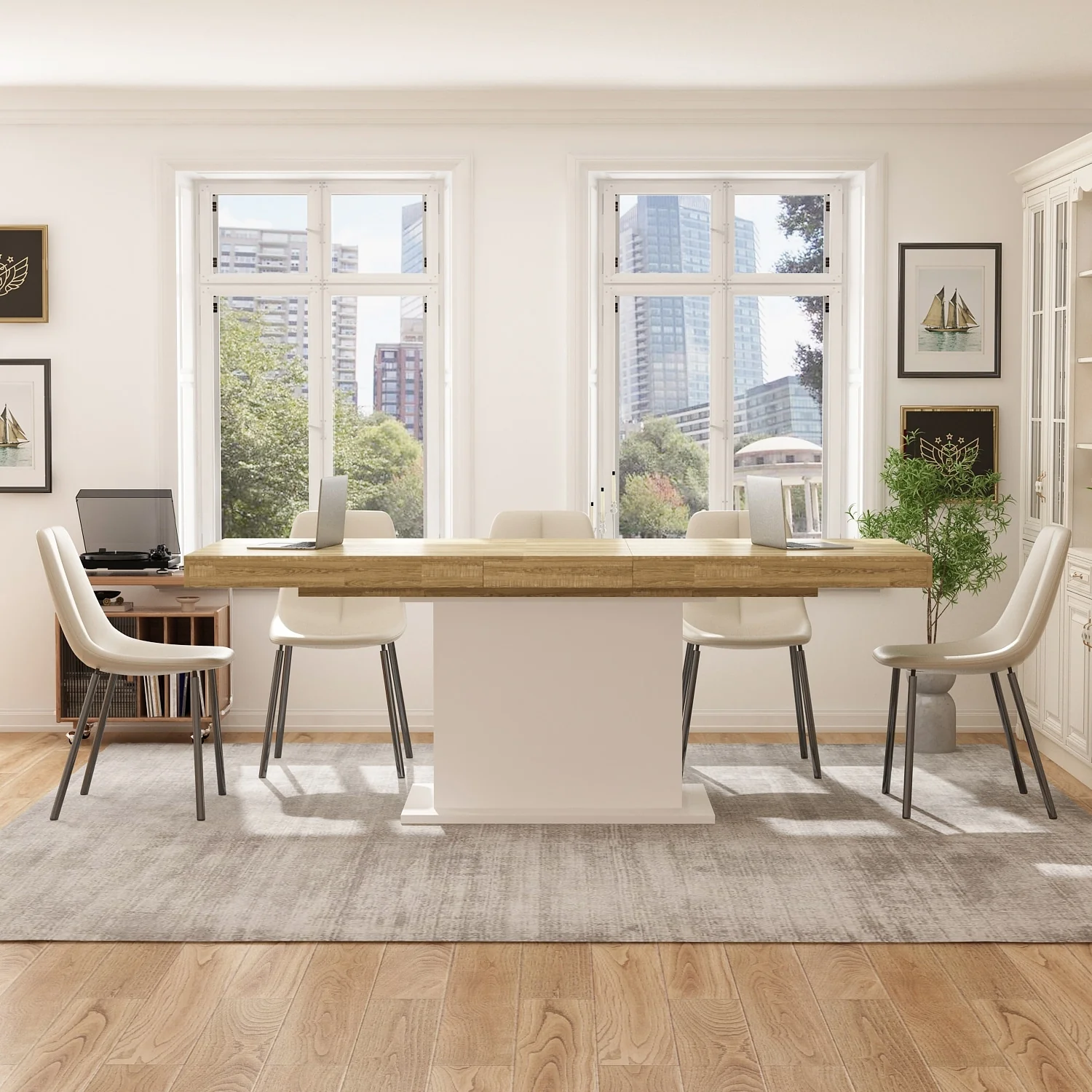 78.7W Extendable Table Dining Table Meeting Table Working Station