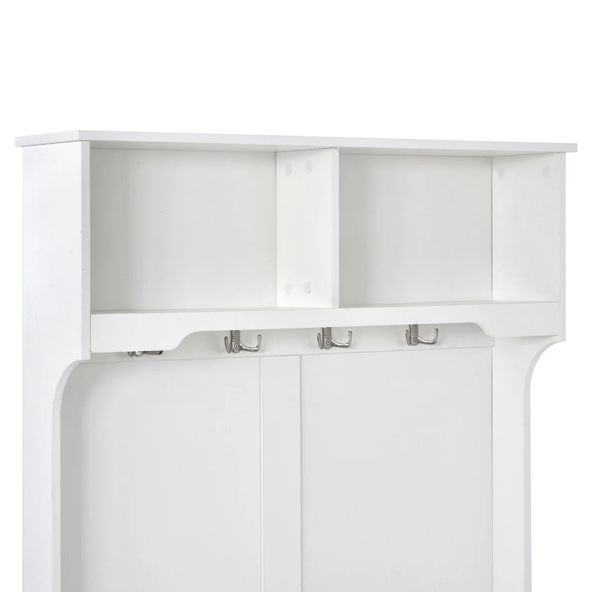 Hall Tree with 4 Hooks,Coat Hanger,Entryway Bench