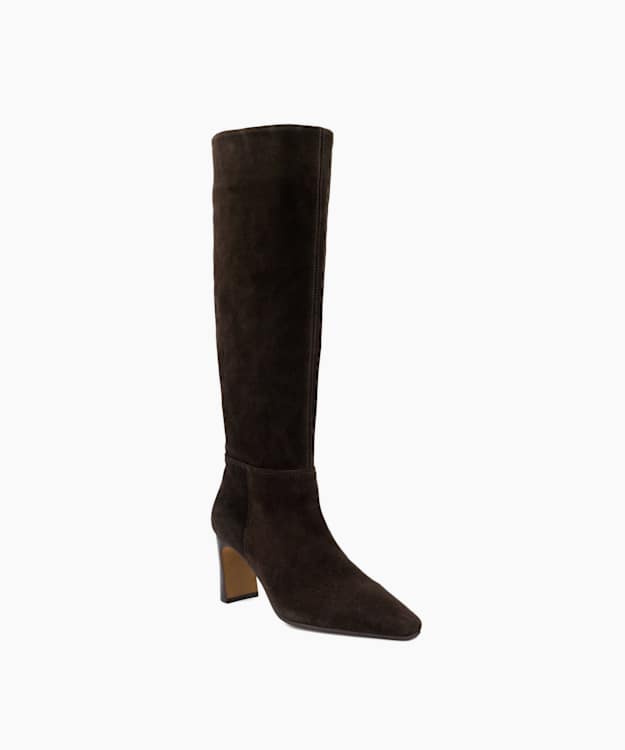 Stride Brown - Suede Knee-High Boots