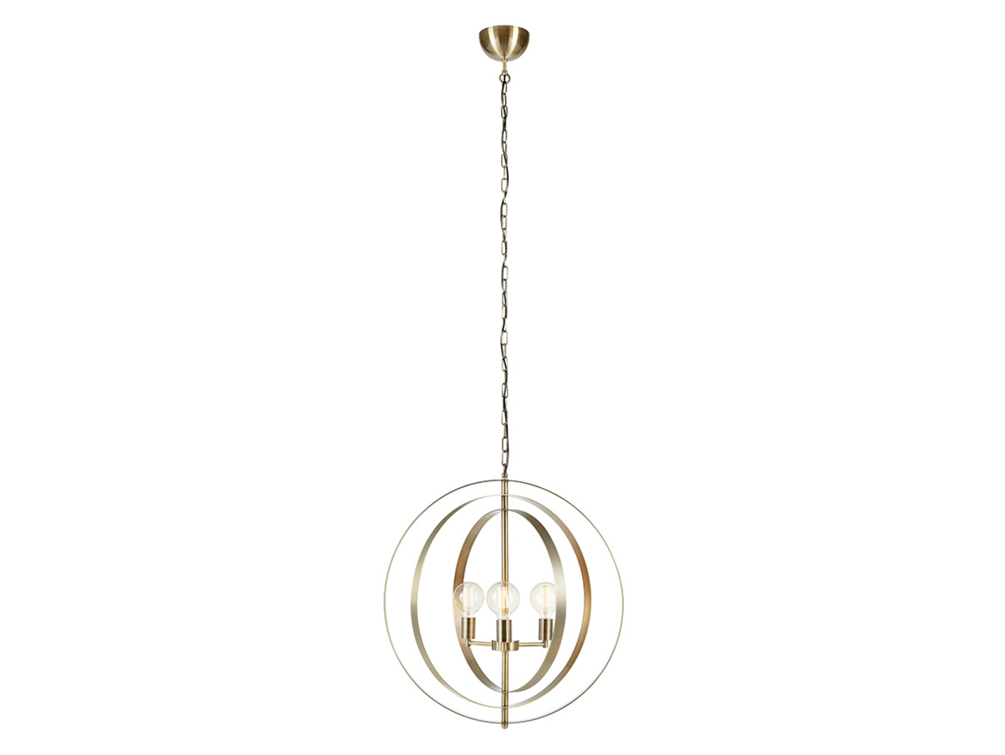 Lampa wisząca Orbit 3-punktowa metalowa złota