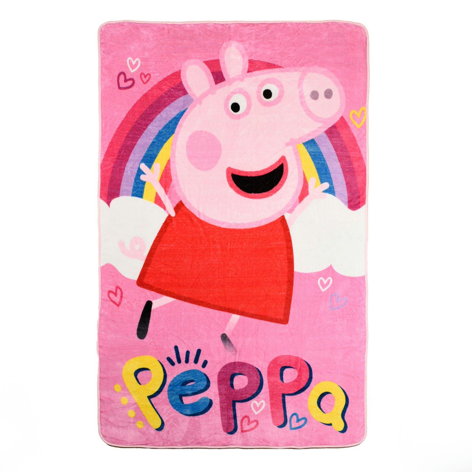 Nemcor Peppa Pig Oversized Fleece Blanket, 60 x 90-in