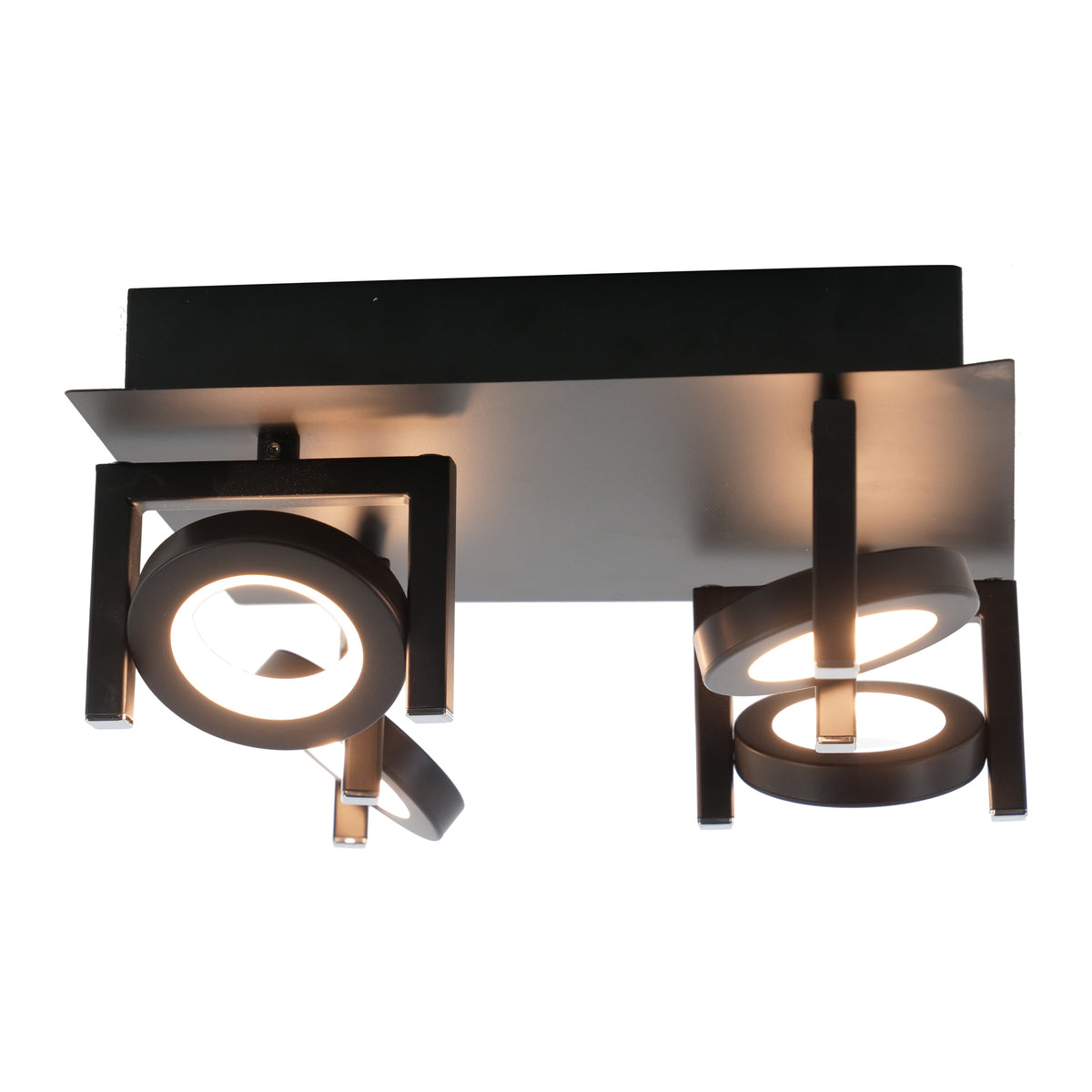 EGLO opbouwspot Trastanello - led - 4 lichts - zwart